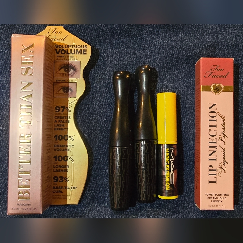 Too Faced Lip Injection and MAC Mascara Set